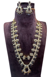 Beautiful gj polish two layer long haram with pink stone